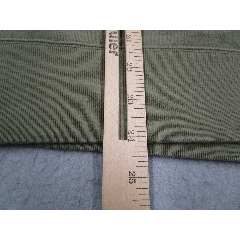 Polo Ralph Lauren Sweatshirt Mens Medium Olive Green Orange Pony Crewneck